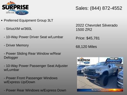 Used 2022 Chevrolet Silverado 1500 ZR2 w/ Technology Package AWD/4WD image 6