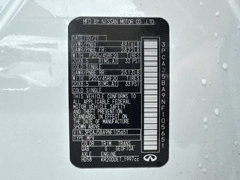 Used 2022 INFINITI QX50 Luxe w/ Appearance Package FWD image 35