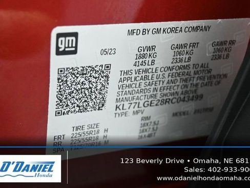 Used 2024 Chevrolet Trax RS w/ Sunroof Package FWD image 45