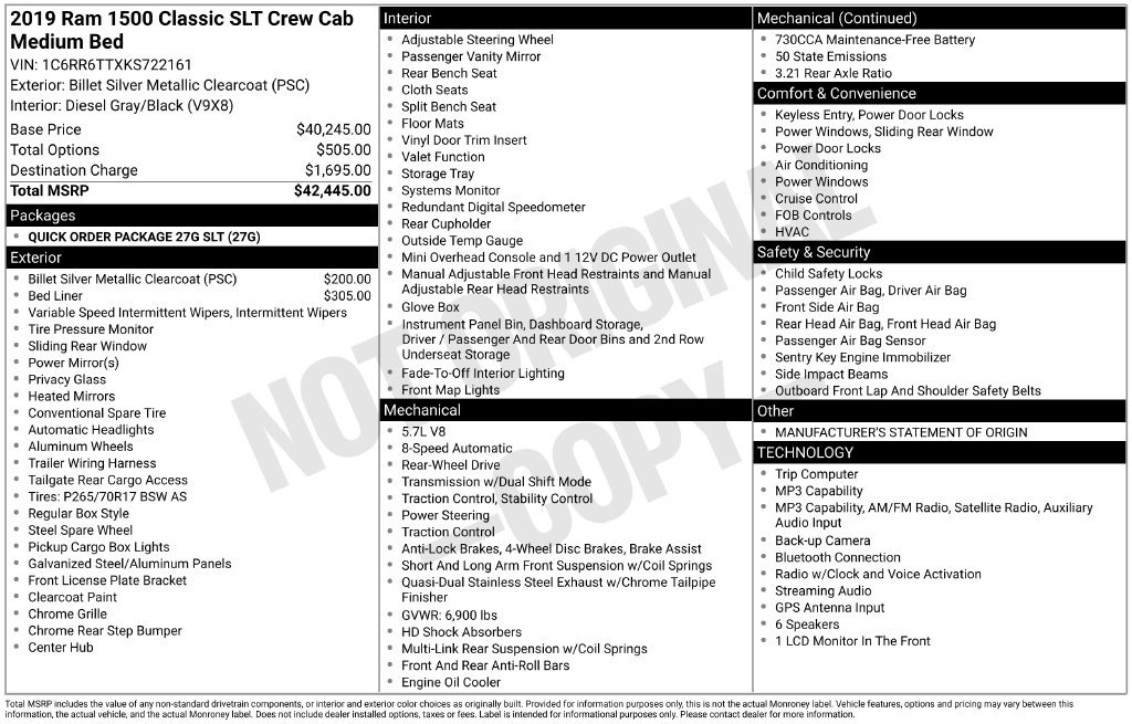 Used 2019 RAM 1500 Classic SLT RWD image 6