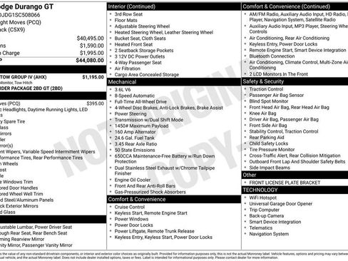 Certified 2025 Dodge Durango GT w/ Trailer Tow Group IV image 42