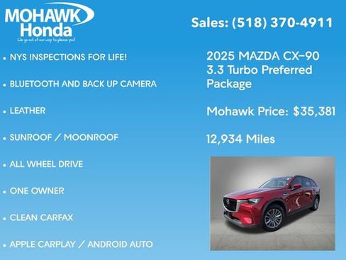Used 2025 MAZDA CX-90 3.3 Turbo w/ Preferred Package AWD/4WD image 7