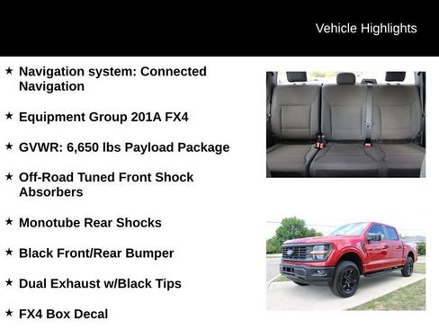 Used 2024 Ford F150 STX w/ Equipment Group 201A FX4 AWD/4WD image 4