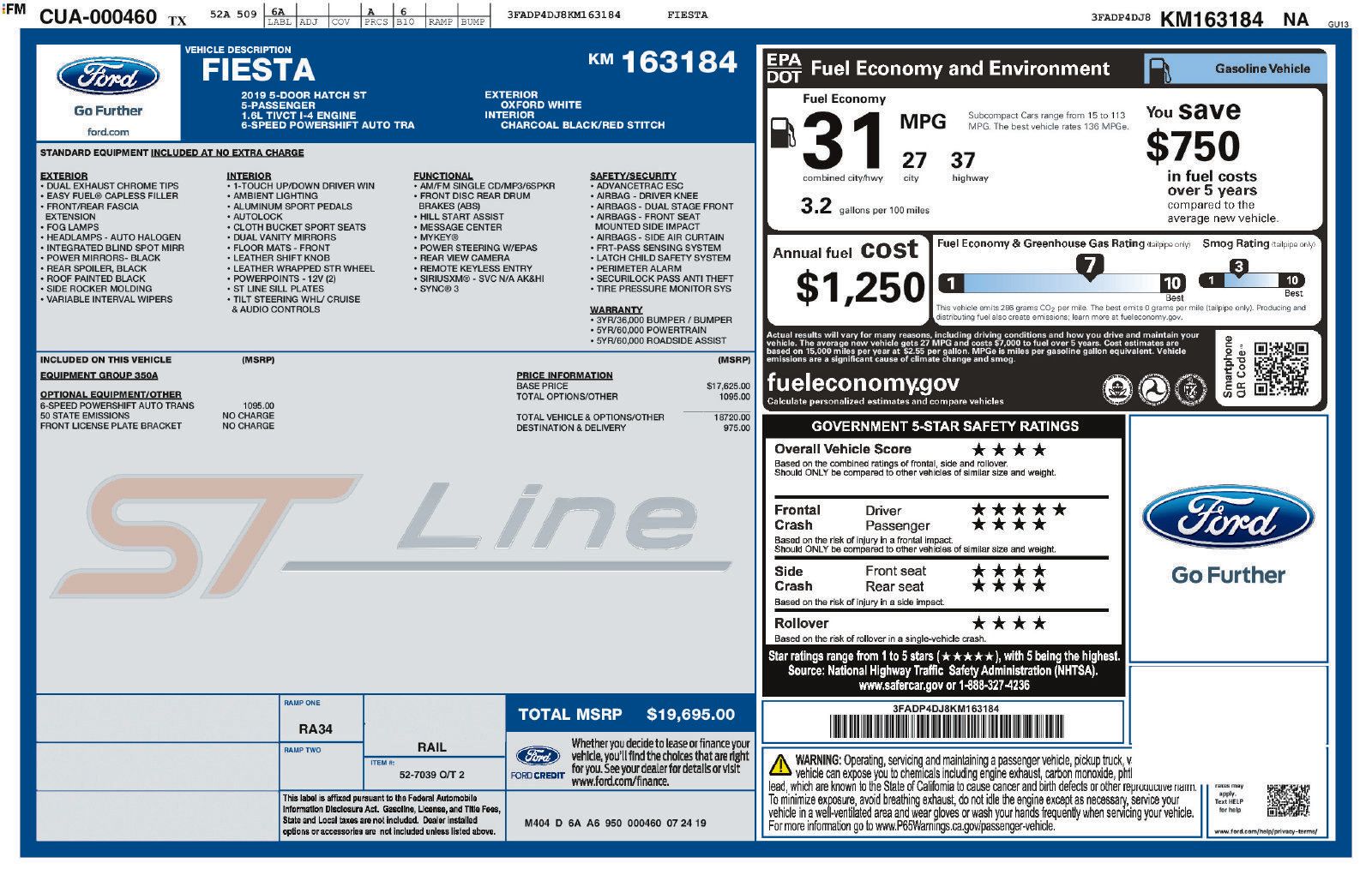 Used 2019 Ford Fiesta ST-Line FWD image 15