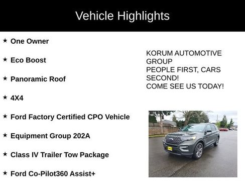 Certified 2023 Ford Explorer XLT w/ Equipment Group 202A image 4