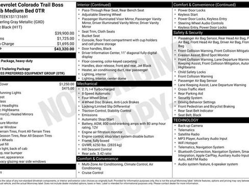 Certified 2025 Chevrolet Colorado Trail Boss AWD/4WD image 7