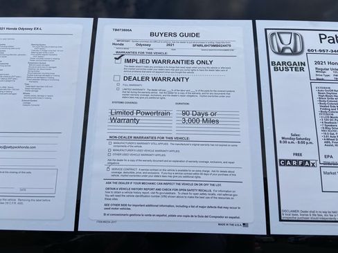 Used 2021 Honda Odyssey EX-L image 5