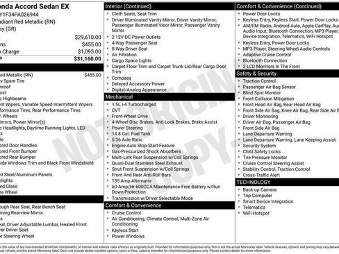 Used 2023 Honda Accord EX image 48