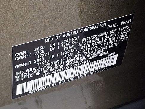 Certified 2025 Subaru Outback Premium AWD/4WD image 27