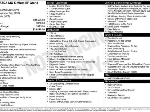 Used 2021 MAZDA MX-5 Miata RF Grand Touring image 24