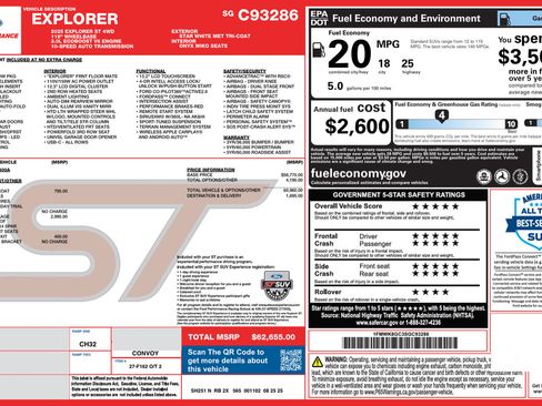 Used 2025 Ford Explorer ST w/ Sun And Sound Package AWD/4WD image 56