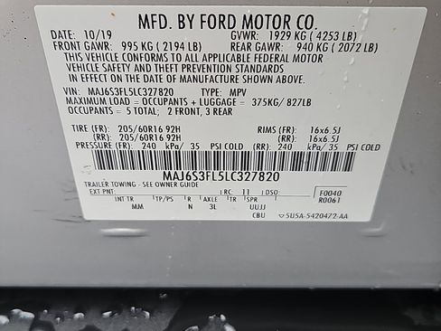 Used 2020 Ford EcoSport S AWD/4WD image 7