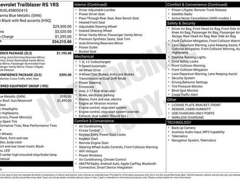 Used 2025 Chevrolet TrailBlazer RS w/ Convenience Package AWD/4WD image 37