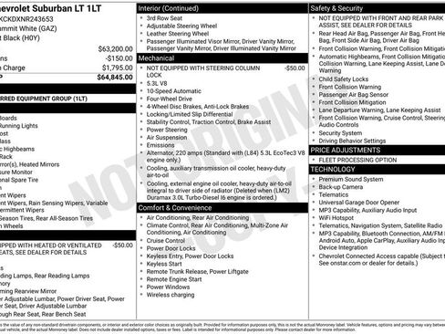Used 2022 Chevrolet Suburban LT AWD/4WD image 4