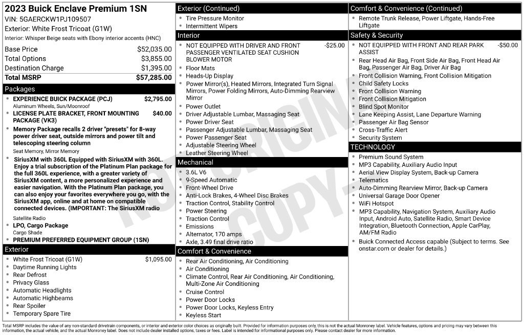 Used 2023 Buick Enclave Premium w/ Experience Buick Package FWD image 4