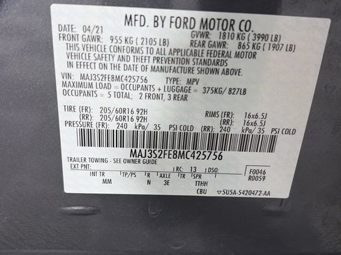 Certified 2021 Ford EcoSport S FWD image 9