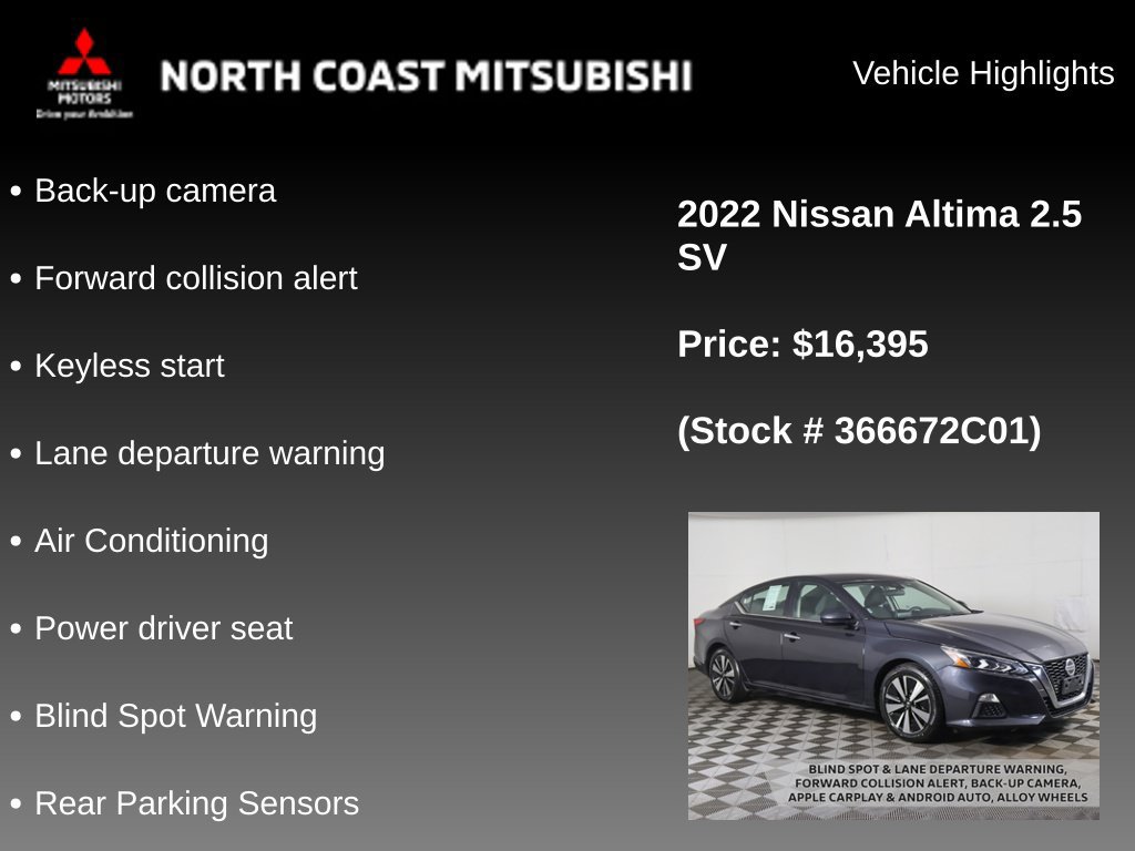 Used 2022 Nissan Altima 2.5 SV FWD image 2