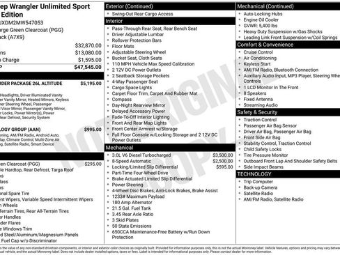 Used 2021 Jeep Wrangler Unlimited Sport image 15