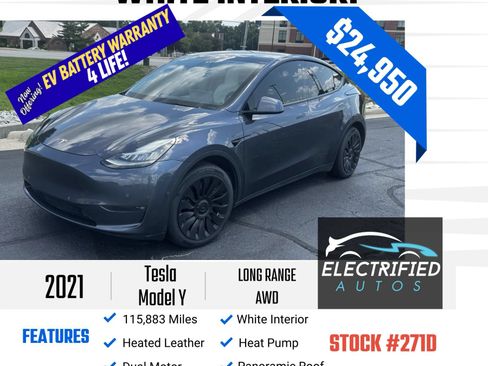 Used 2021 Tesla Model Y Long Range AWD/4WD image 1
