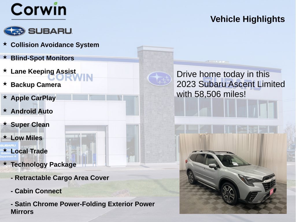 Used 2023 Subaru Ascent Limited w/ Technology Package AWD/4WD image 6