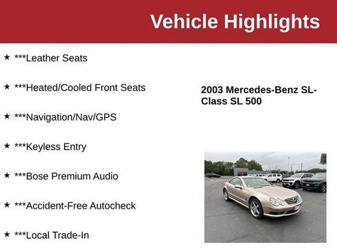 Used 2003 Mercedes-Benz SL 500 image 10