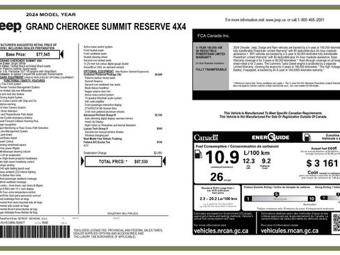 Used 2024 Jeep Grand Cherokee Summit AWD/4WD image 2