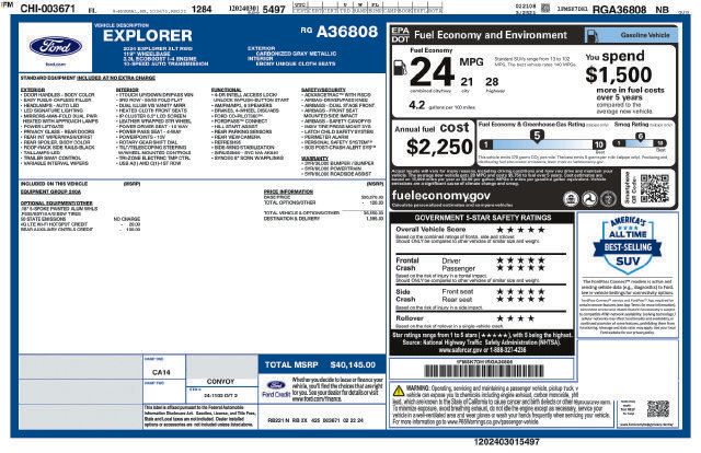 Certified 2024 Ford Explorer XLT RWD image 2