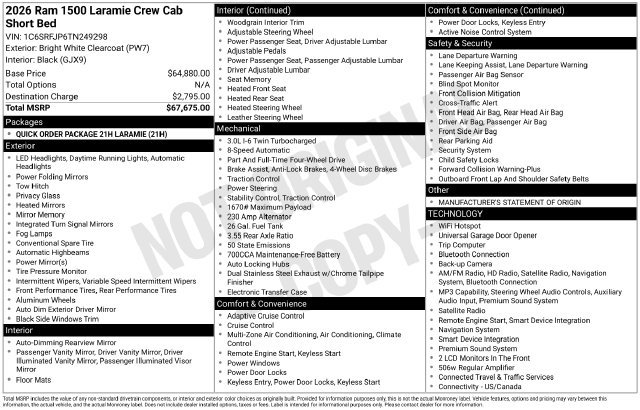 Used 2026 RAM 1500 Laramie AWD/4WD image 6