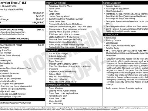 Used 2019 Chevrolet Trax LT w/ LT Convenience Package FWD image 2