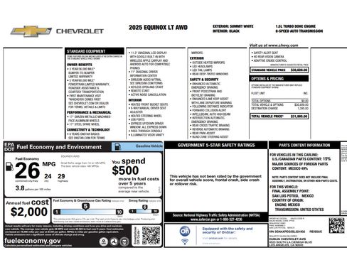 Used 2025 Chevrolet Equinox LT AWD/4WD image 2