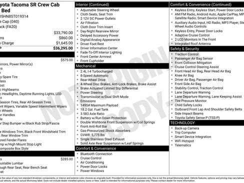 Certified 2025 Toyota Tacoma SR image 3