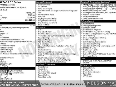 Certified 2025 MAZDA MAZDA3 s FWD image 2