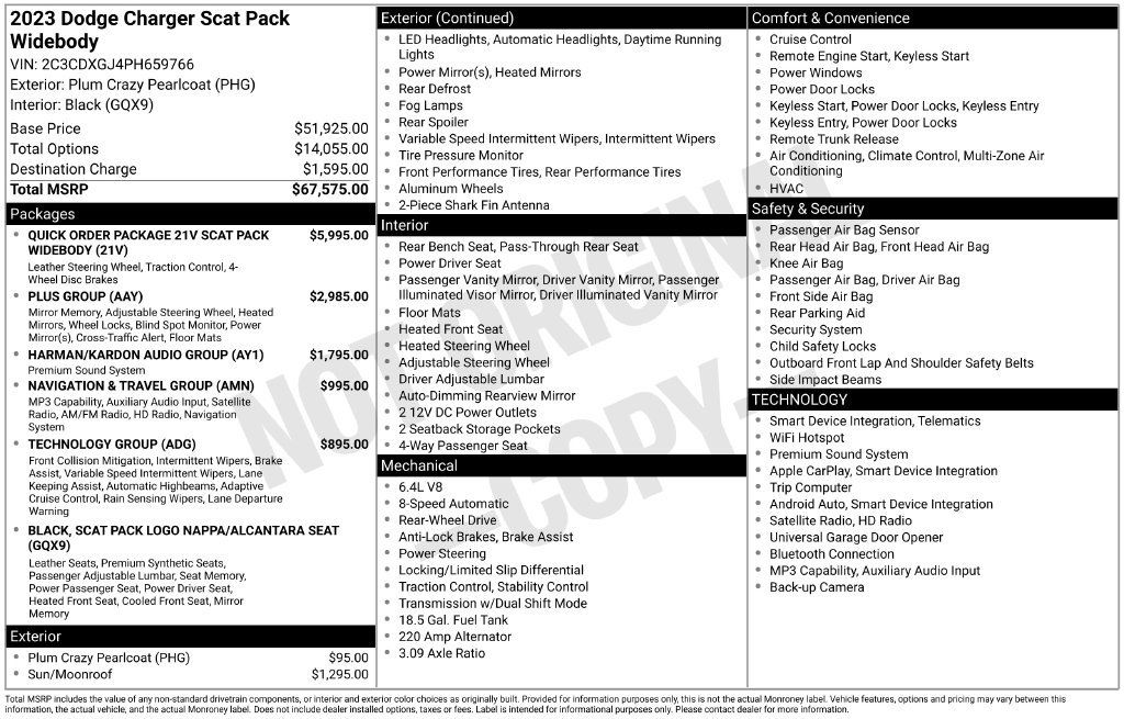 Used 2023 Dodge Charger Scat Pack RWD image 2