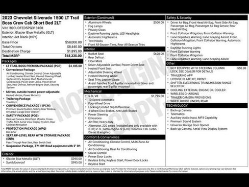Certified 2023 Chevrolet Silverado 1500 LT Trail Boss w/ LT Trail Boss Premium Package image 58