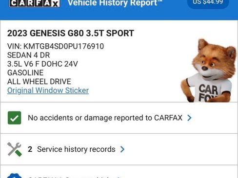 Used 2023 Genesis G80 3.5T Sport image 3