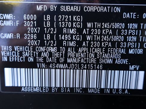 Used 2020 Subaru Ascent Limited AWD/4WD image 48