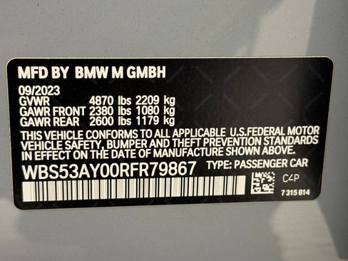 Used 2024 BMW M3 w/ M Carbon Exterior Package RWD image 12