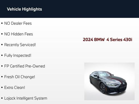 Used 2024 BMW 430i Gran Coupe w/ M Sport Package (Priority 1) RWD image 2