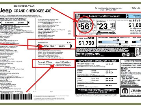 Used 2024 Jeep Grand Cherokee Limited 4xe w/ Trailer Tow Package AWD/4WD image 32
