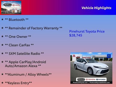 Used 2025 Toyota Camry LE w/ Convenience Package FWD image 16