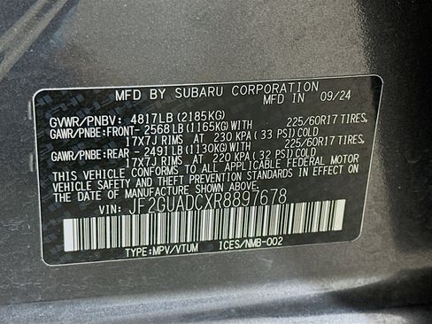 Used 2024 Subaru Crosstrek 2.0i Premium image 12