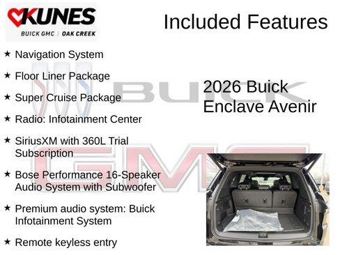 New 2026 Buick Enclave Avenir w/ Super Cruise Package image 2