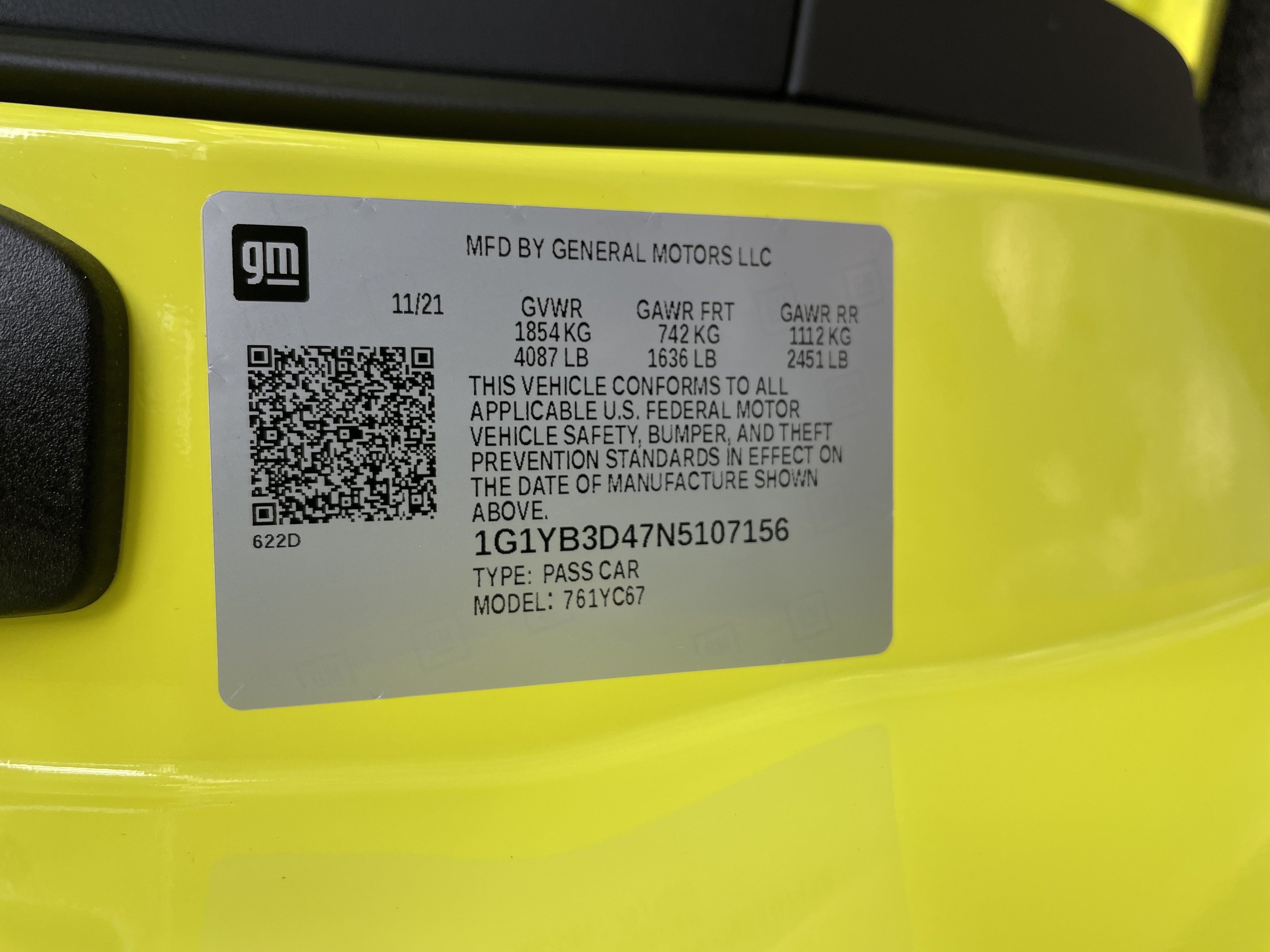 Used 2022 Chevrolet Corvette Stingray Preferred Conv w/ Battery Protection Package RWD image 33