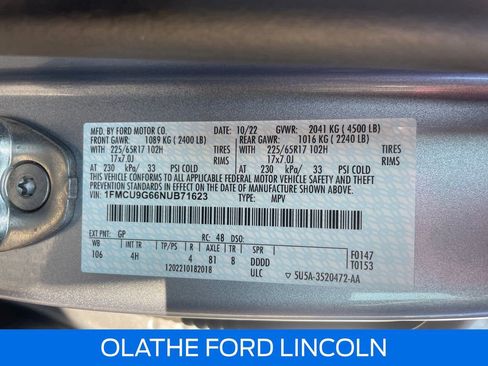 Used 2022 Ford Escape SE w/ Convenience Package image 22