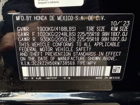 Certified 2024 Honda HR-V Sport image 19