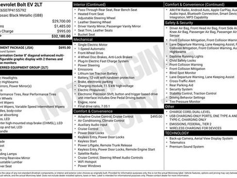 Used 2023 Chevrolet Bolt LT w/ Infotainment Package FWD image 5