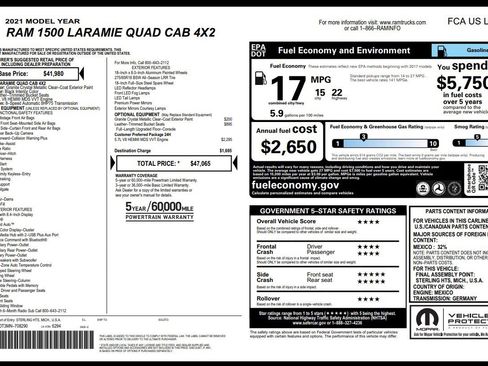 Used 2021 RAM 1500 Laramie RWD image 4