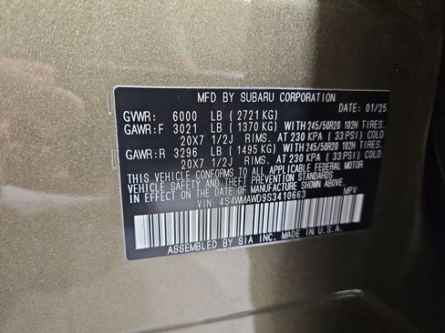 Certified 2025 Subaru Ascent Bronze Edition AWD/4WD image 32