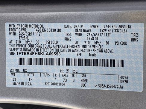 Used 2019 Ford Ranger XLT w/ Equipment Group 302A Luxury image 28