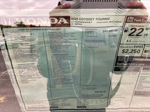 New 2026 Honda Odyssey Touring image 18